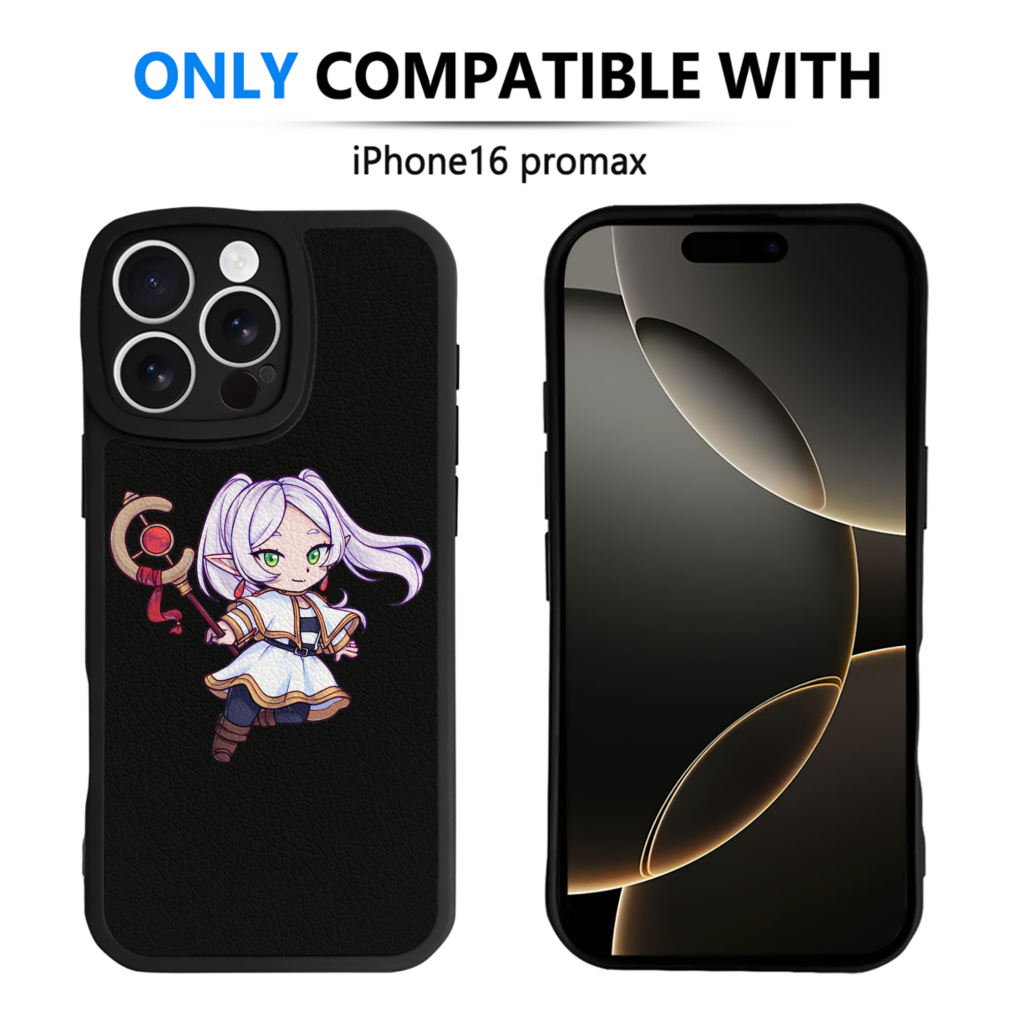 （画像用） 葬送のフリーレン Frieren 【iPhone 16シリーズ対応】シリコンスマホケース（レザー調） 材質：シリコン